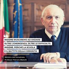 Lettera del Ministro dell’Istruzione, prof. Patrizio Bianchi