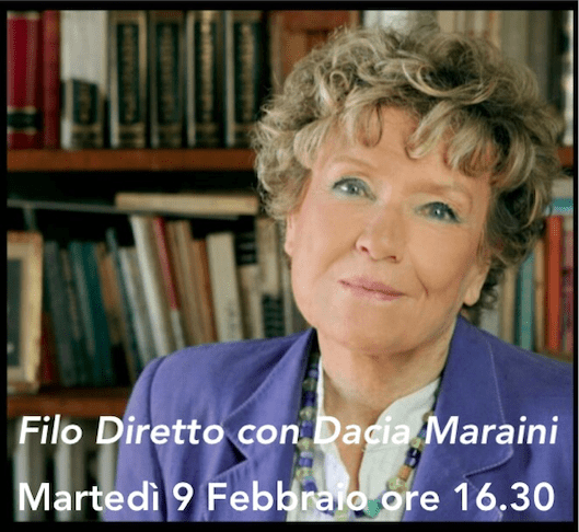 Filo diretto con Dacia Maraini – 9 febbraio 2021